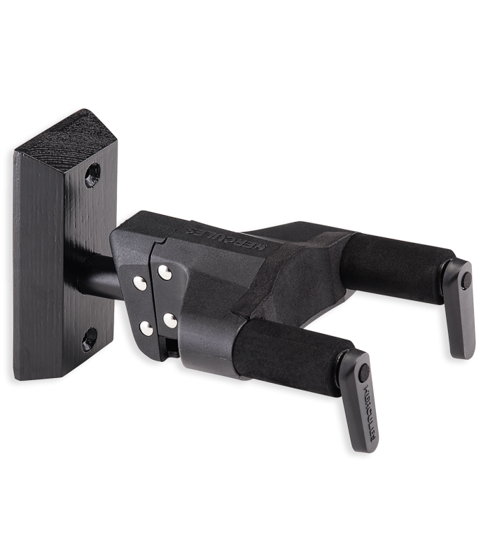 Wall stand Hercules model GSP38WBKPLUS in black color for guitar or other string instruments