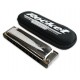 Photo of the harmonica Hohner model Rocket Harp in B with its case