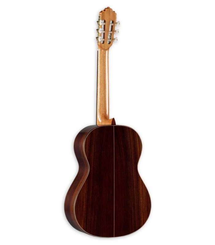 Solid rosewood back and sides of the classical guitar Alhambra model 7PA