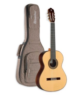 Classical guitar Alhambra model 7PA with solid spruce top and with 25mm padded bag