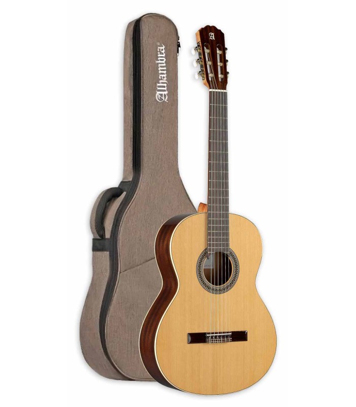 Classical guitar Alhambra model 2C with solid cedar to and 10mm padded Bag