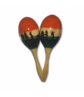 Honsuy Pair of Maracas 47410 in Wood