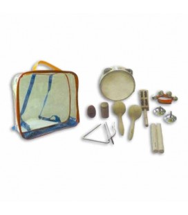 Photo of instruments and case of percussion kit Honsuy 46550