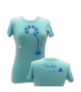 Fender T shirt Blue Pick Petal Lady Size XL