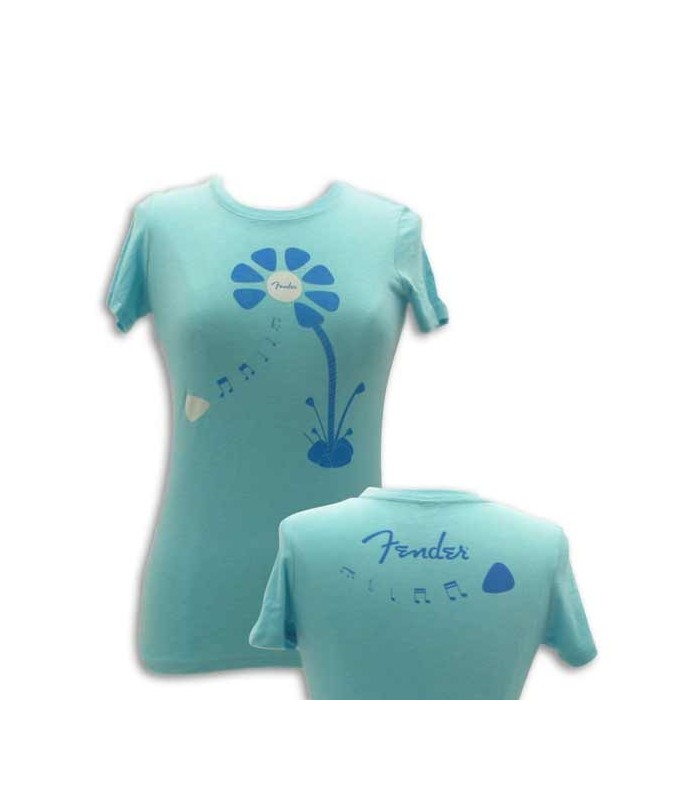 Fender T shirt Blue Pick Petal Lady Size XL