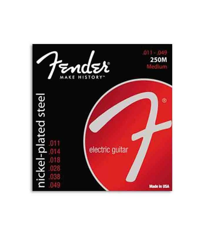 Fender Electric Guitar Strings Set 250M Nickel Plated Steel 011 049