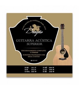 Dragão Acoustic Guitar String Set 023 Superior Steel Silk Button