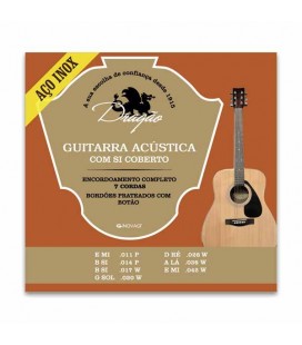 Dragão Acoustic Guitar String Set 082 Steel Superior B Bass Button 7 Inox