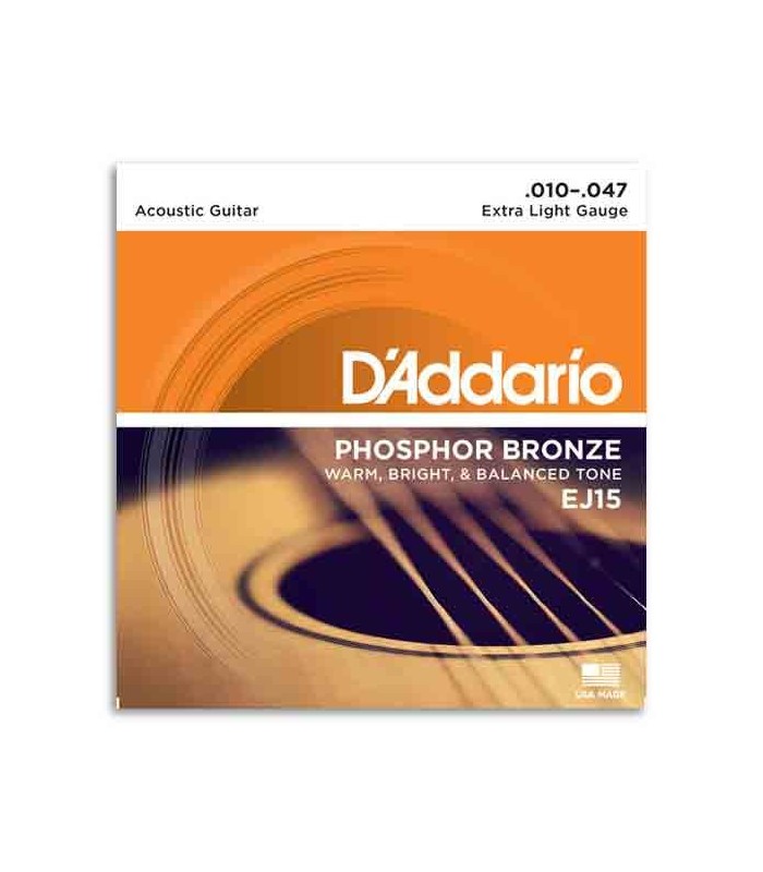 DAddario Acoustic Guitar String Set EJ15 010 Phosphor Bronze