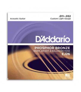 DAddario Acoustic Guitar String Set EJ26 011 Phosphor Bronze
