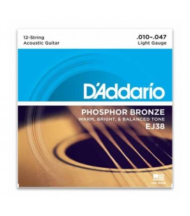 Daddario EJ38 12 Strings Acoustic Guitar String Set