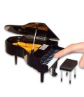 Miniature Collection Grand Piano Black with Bench