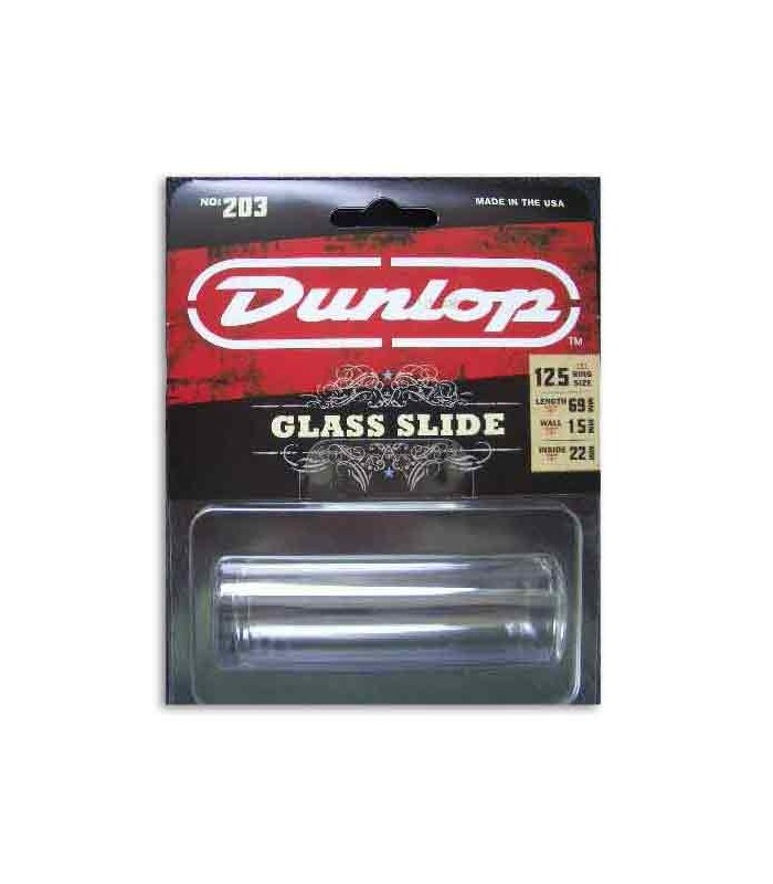 Dunlop Slide 203 for Guitar Transparent Regular Large