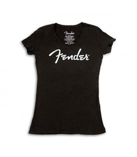 Fender T shirt Black Distressed Lady Size XL