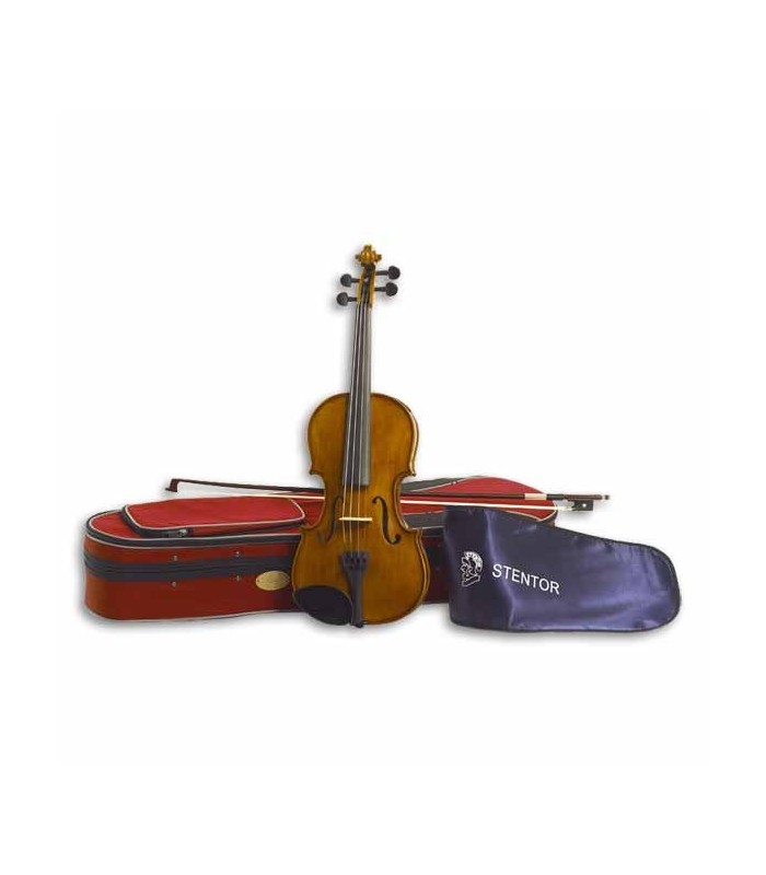 Photo of violin Stentor Student II with bow and case