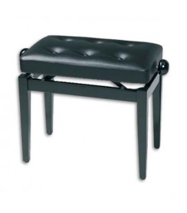 Adjustable Bench Artcarmo Rectangular Black High Gloss Artificial Leather