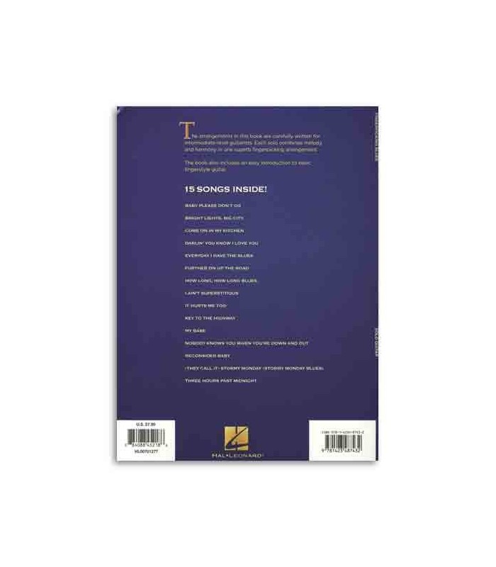 Music Sales Book HL00701277 Fingerpicking Blues 15 Songs