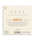 Back of package for strings D'Addario EJ67 for mandolin