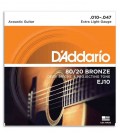 DAddario Acoustic Guitar String Set EJ10 Bronze 010