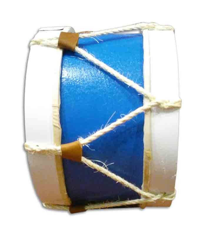 Photo lateral of bombo MMG 25cm in blue