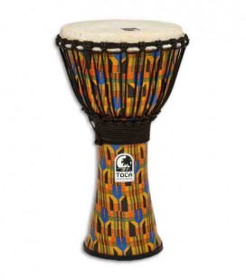 Djembe Toca Percussion SFDJ 10K Freestyle Rope Tuned Kente Cloth