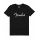 T Shirt Fender Black Fender Logo Size XL
