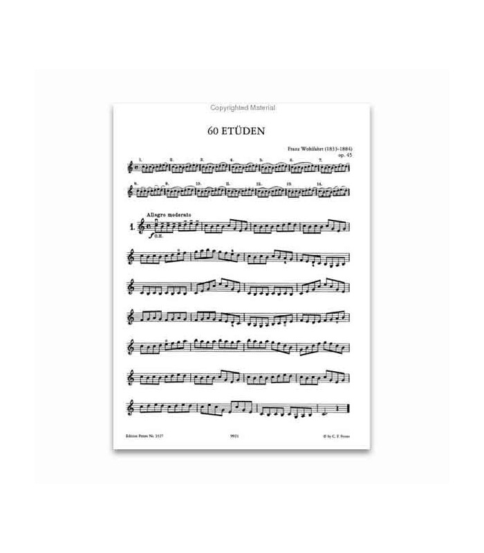 Wohlfahrt 60 Violin Studies OPUS 45 Peters