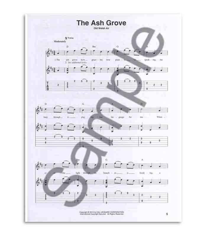 Sample page of book Fingerpicking Celtic Folk 15 Songs