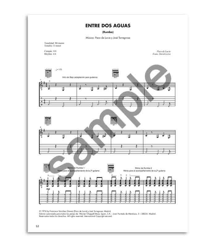 Book Paco de Lucía The Best Of Guitar Tab MB607