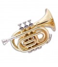 Pocket Trumpet John Packer JP159 B Flat Golden with Case