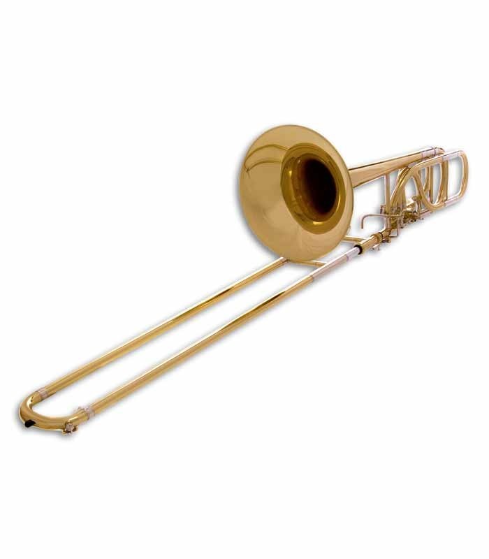 Photo of the John Packer Bass Trombone JP232 front and three quarters