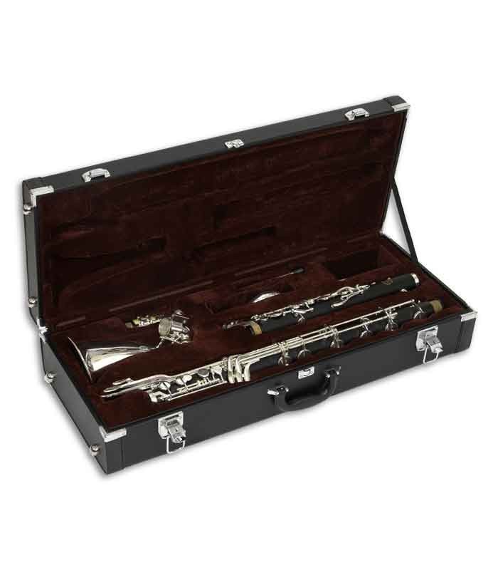 Photo of the John Packer Bass Clarinet JP222 inside the case