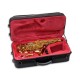 Photo of the John Packer Curved Soprano Saxophone JP043CG inside the case