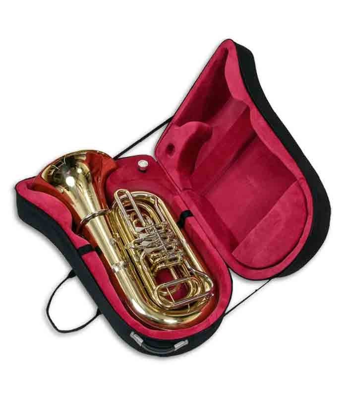 Photo of the John Packer Tuba JP379B Sterling inside the case