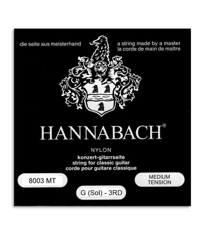 Hannabach Classical Guitar Individual String E8003MT 3rd G