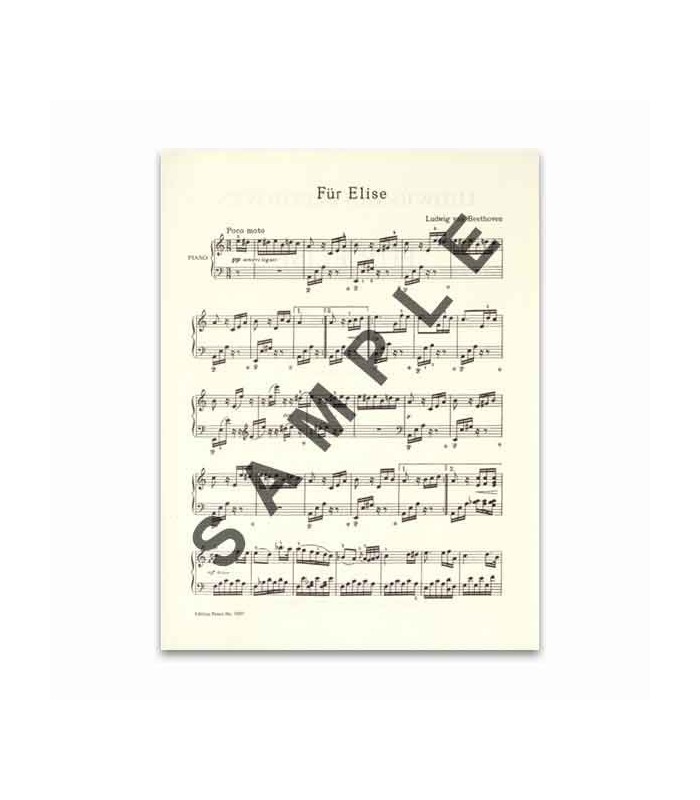 Back cover of book Fur Elise Edition Peters