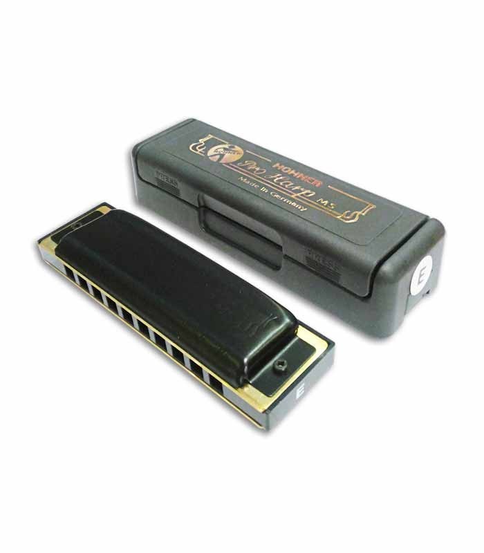 Photo of harmónica Hohner Pro Harp and box