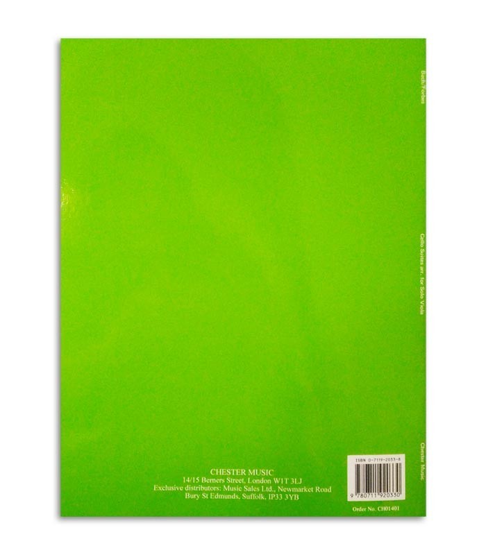 Back cover of book The Solo Cello Suites for Viola 