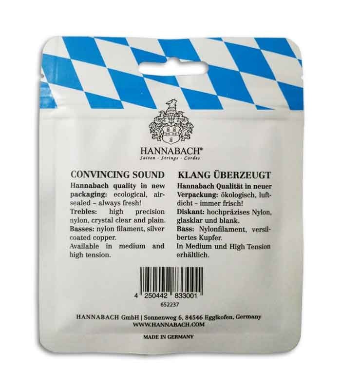 Hannabach Classical Guitar String Set 500MT Medium Tension