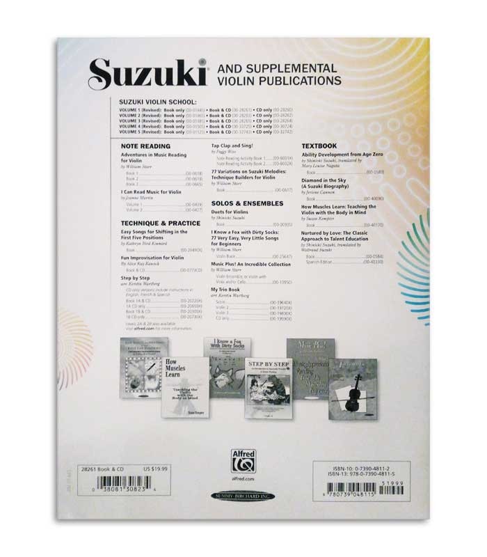 Book Suzuki Violin School Volume 1 com CD ALF28261