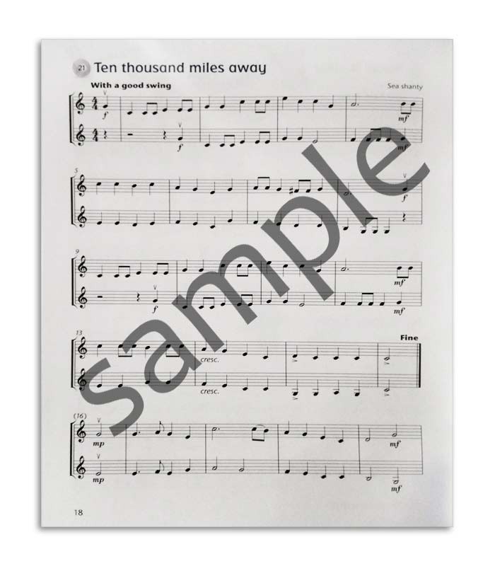 Sample page of book Blackwell Fiddle Time Runners Book 2 