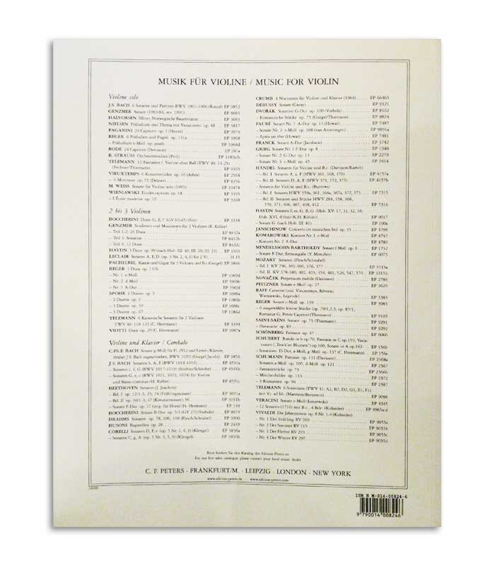 Book Peters Mazas for Violin Opus 36