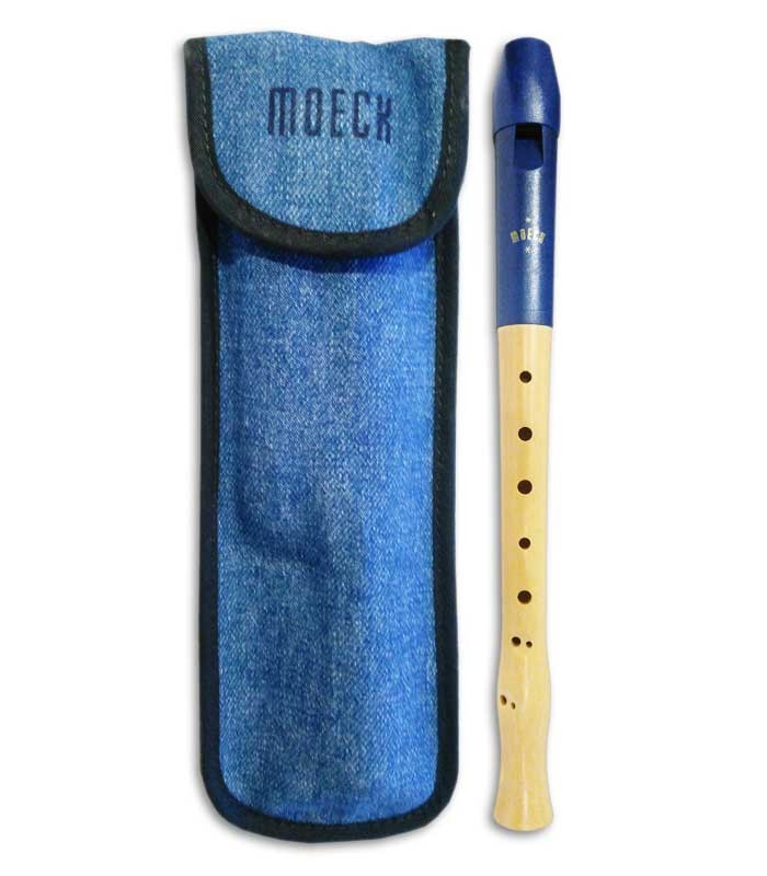 Moeck 1023 Flauto 1 Plus Sopran-Blockflöte Blau 
