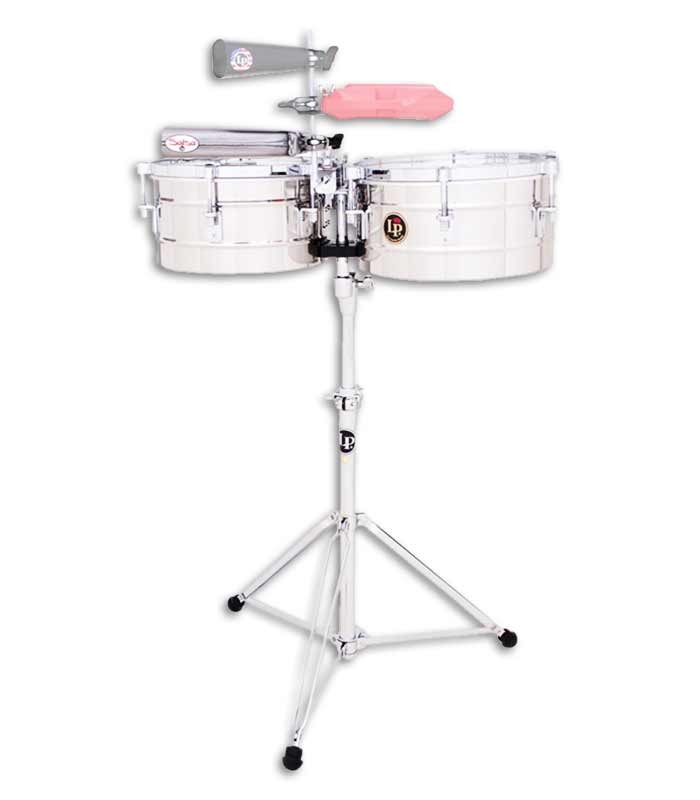 LP LP255S 12 13 Tito Puente Chrome with stand Timbales