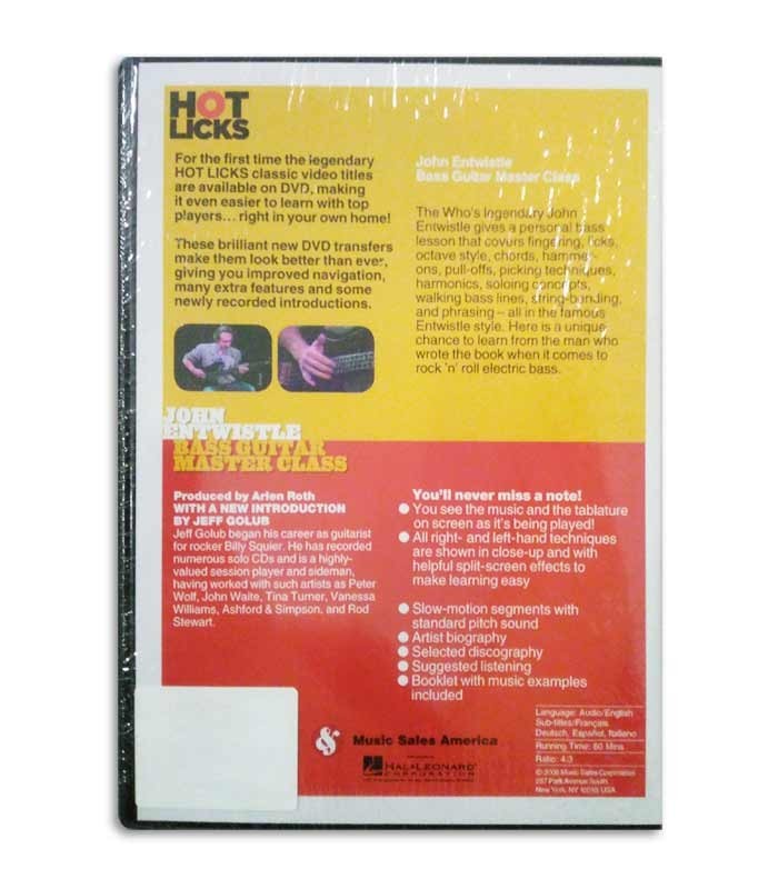 DVD John Entwistle Bass Guitar Masterclass