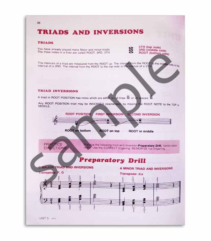 Book Bastien Curso de Piano para Principiantes Adultos in English Vol 2 WP33