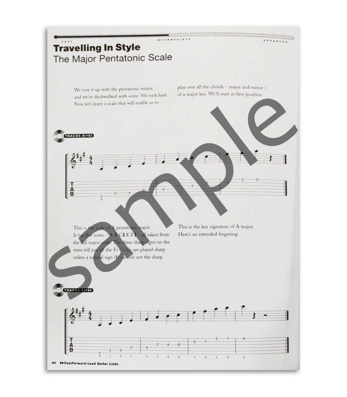 Book Fast Forward Lead Guitar Licks AM92448